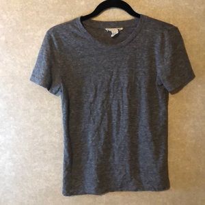 Grey swoop neck t-shirt